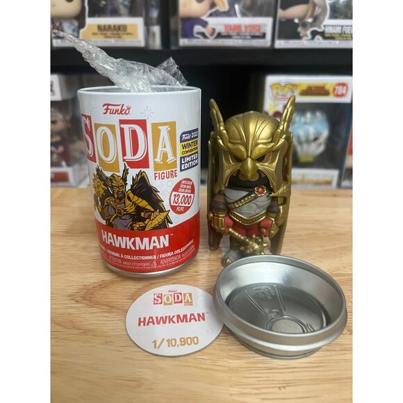 VAULTED LIMITED EDITION EXCLUSIVE Hawkman Funko Soda DC Comics Black Adam Movies - Picture 1 of 2